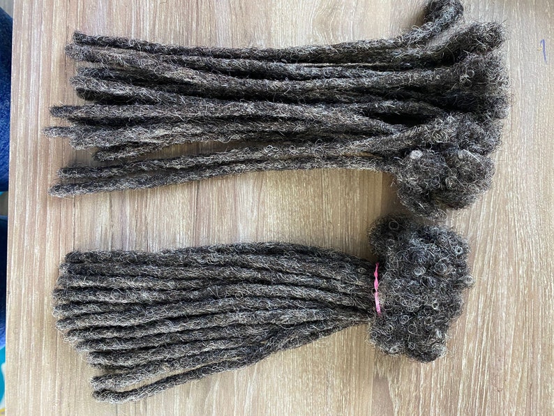 100 Handmade Salt and Pepper Human Hair Dreadlock Extensions. Etsy