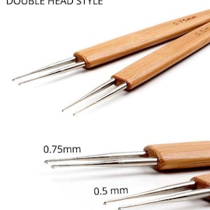 Dreadlock Crochet Needle - Single, Double and Triple (0.5” or 0.75”) Ended