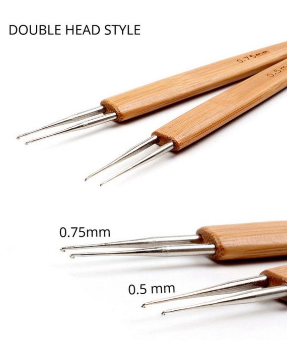 Dreadlock Crochet Needle Single, Double and Triple 0.5 or 0.75 Ended 