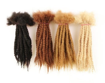 100% Human Hair Dreadlocks Extensions, Handmade, Texture locs, 10 Locs per Bundle