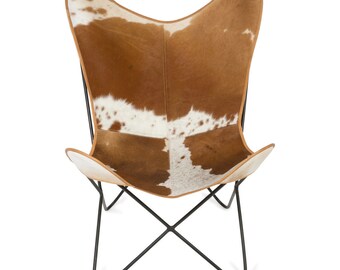 leather butterfly chair etsy