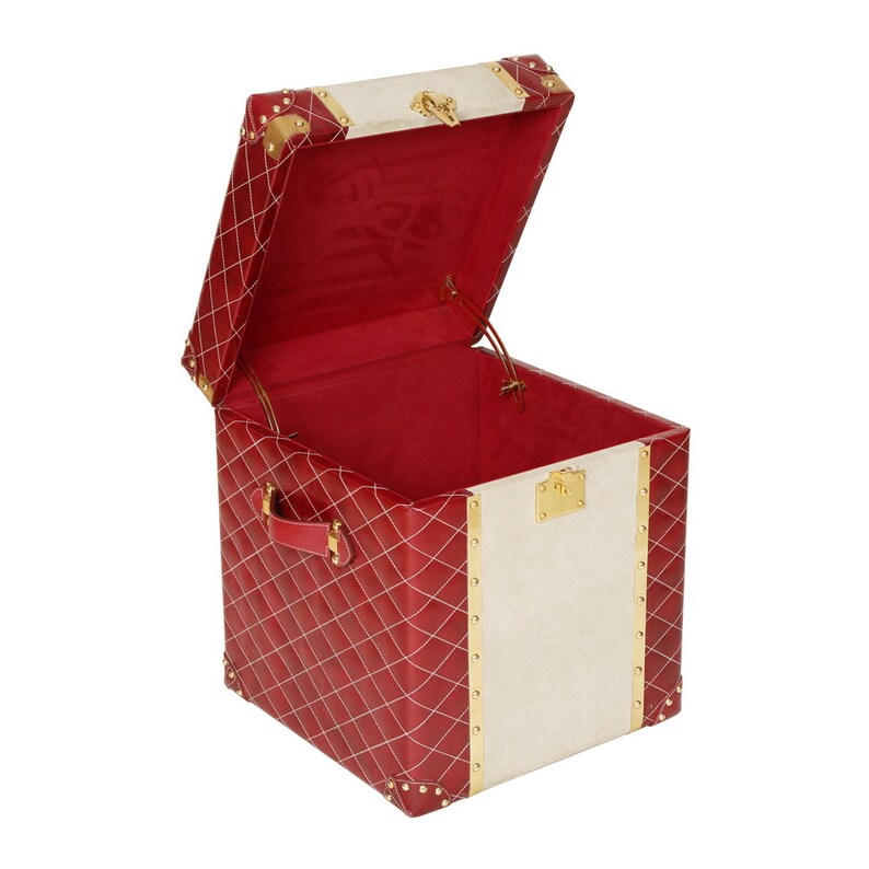 Beautiful Handcrafted Genuine Leather Side Table Trunk For Etsy