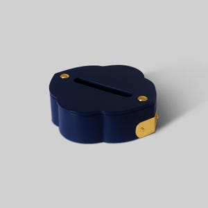 Scatola per fazzoletti Regalia, scatola per fazzoletti blu, design audace, forma unica, scatola per fazzoletti reale, lusso artigianale, porta carta moderno ed elegante