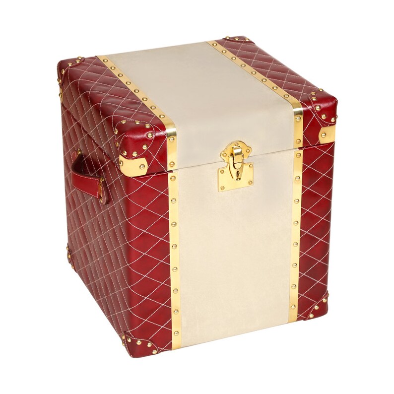 Beautiful Handcrafted Genuine Leather Side Table Trunk For Etsy