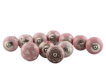 Pink Alloy Metal Heart Shaped Door Handles Cabinet Wardrobe