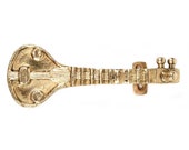Handmade Brass Decorative Sitar Vintage Golden Antique Door Drawer Handles Dresser Cabinet Wardrobe Decorative Pulls Handcrafted