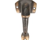 Handmade Brass Elephant Antique Solid Door Drawer Handles Vintage Design Cabinet Dresser Pulls Handcrafted
