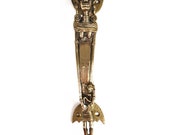 Handmade Artistic Bronze Elongated Tribal Lady with Child Dresser Drawer Wardrobe Handles Vintage Cabinet Door Pulls Handcrafted