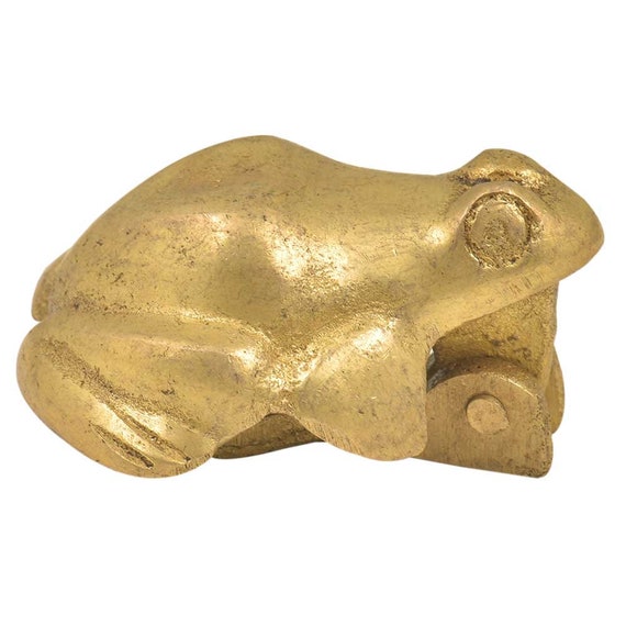 Green Frog Shape Antique Vintage Style Handmade Brass Door Knocker Home Decor