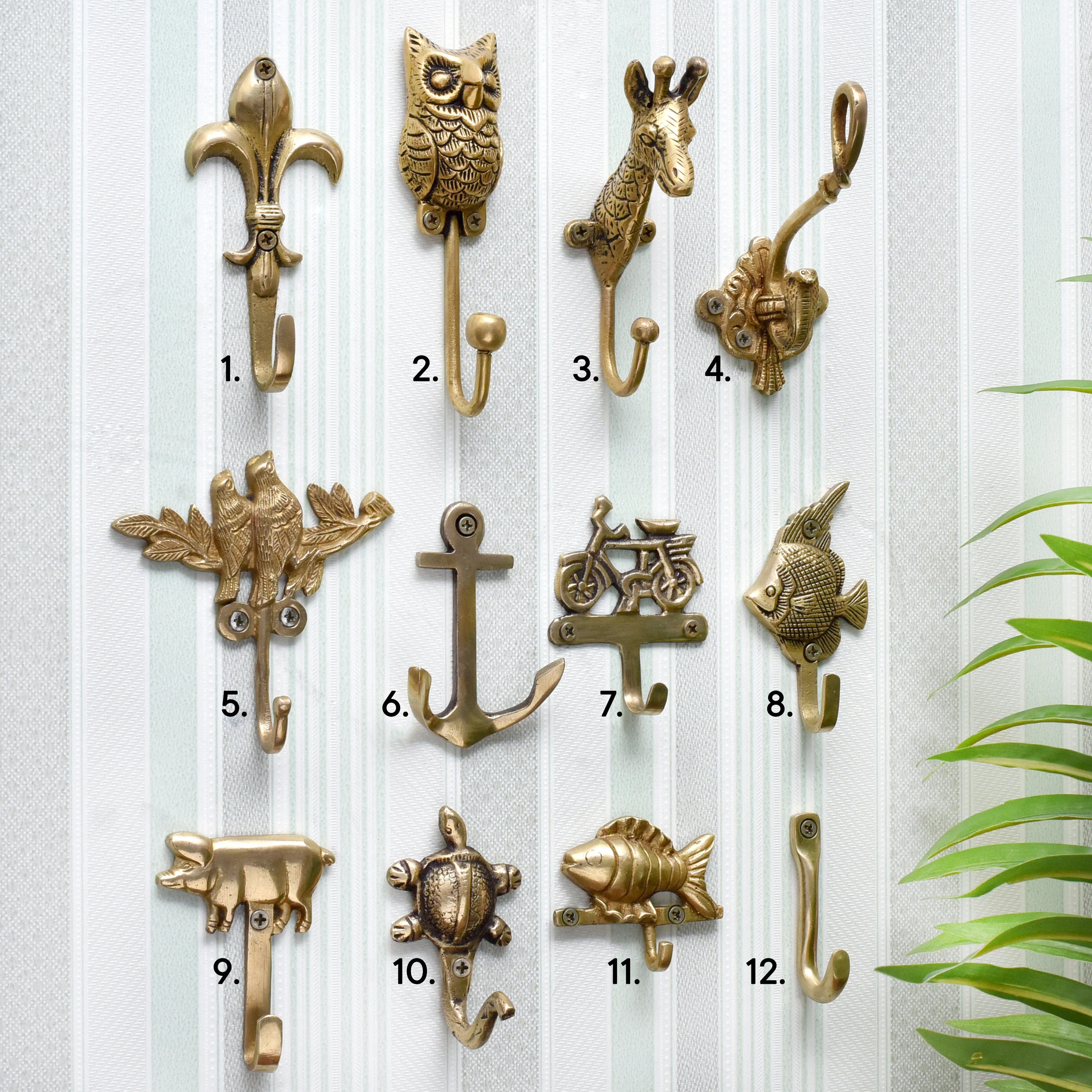 Decorative Wall Hooks Boho Brass Wall Hooks-shabby Chic Antique