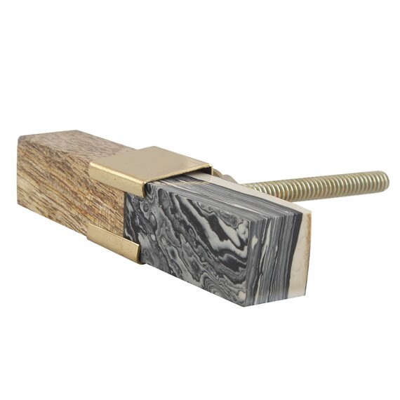 Handicraft Long Wooden Resin Door Drawer Decorative Knobs Cabinet Dresser Pulls Vintage Wardrobe Handles Decorative Handmade