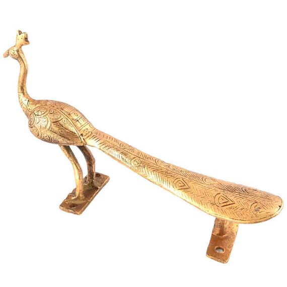 Handmade New Brass Peacock Design Door Drawer Handles Artistic Etsy