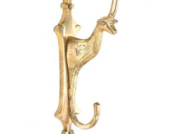 Handmade Brass Giraffe Golden Wall Hooks Hanger/ Coat Hooks Hangers/ Keys Hangers Hooks/ Clothes Hooks Hangers