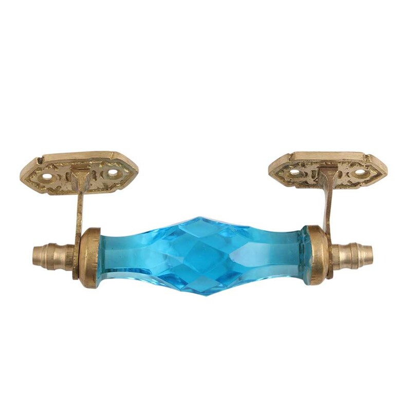 Handmade Glass Door Handles TurquoiseMintBluePurpleAmber Drawer Artistic Vintage Dresser Cabinet Pulls Designer Handcrafted New
