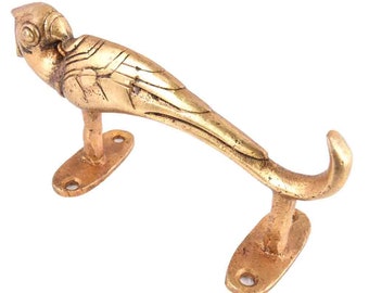 Parrot Bird Design Handmade Brass Antique Vintage Style Door Handle/Door Pull P2 