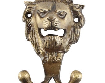 Handmade Iron Silver/Antique Lion Wall Hooks Hangers/ Coat Hooks Hangers/ Keys Hangers Hooks/ Clothes Hooks