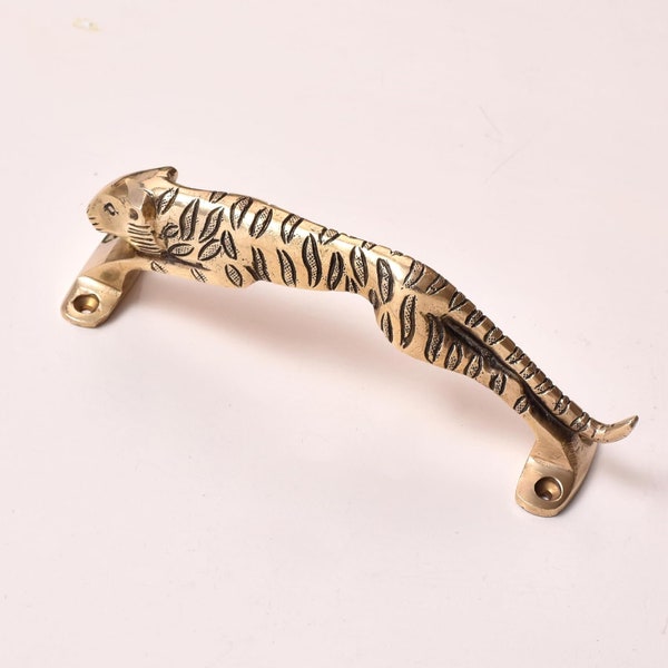 Handmade Brass Jaguar Golden Door Handles Drawer Vintage Wardrobe Handcrafted Cabinet Dresser Furniture Pulls