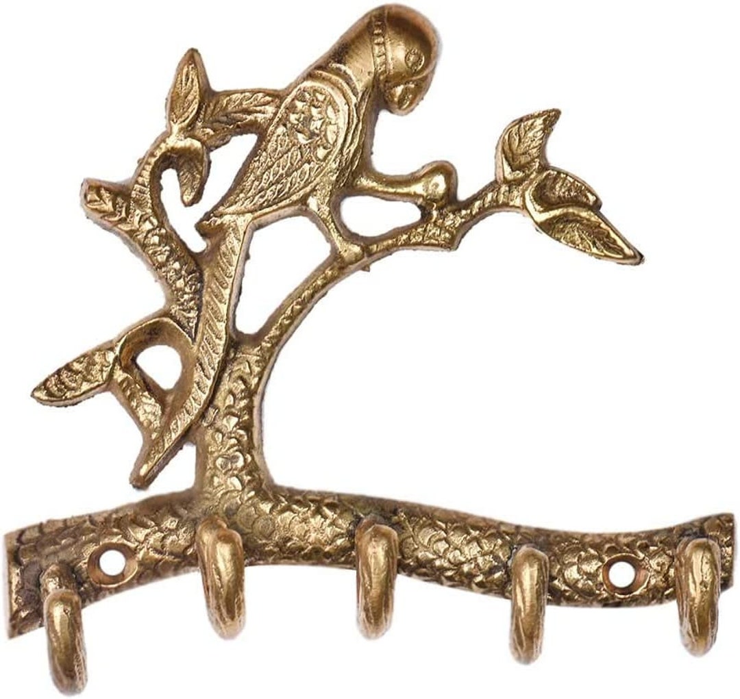 Parrot Hooks Wall Hooks Golden Key Hooks for Wall Brass Coat Hooks