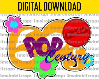 Pop Century 60s Decade Scrapbook Title SVG