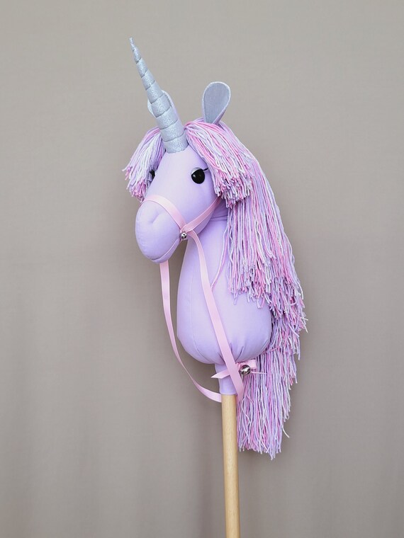 Unicorn on a Stick in Ligt Purple for Kids and Todler Ride Hobby Horse for Kids Gift for Children Prettend Toy Etsy UK