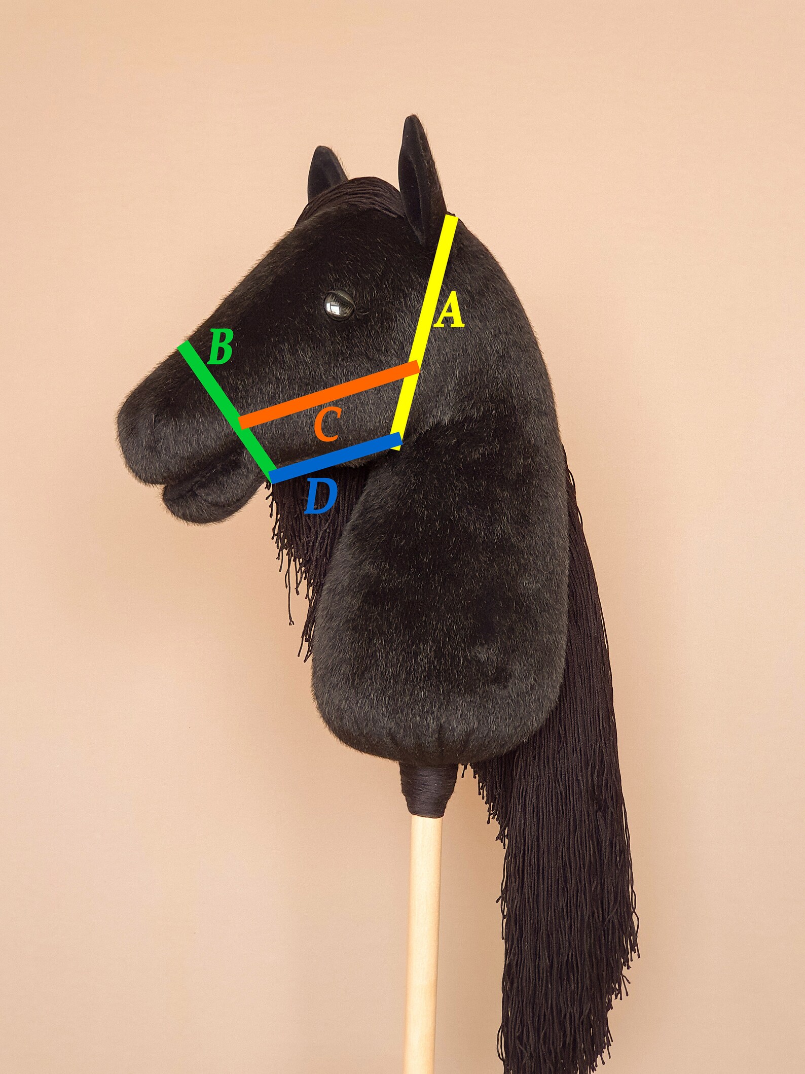 Hobby Horse HALTER With a Lead Rope by CUSTOMERS MEASUREMENTS Etsy
