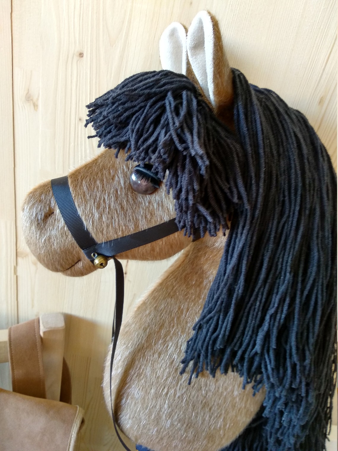 Hobby Horse Head on Stick for Children Ride on With Bridle and Etsy