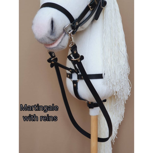 Hobby horse martingale with reins, running martingale