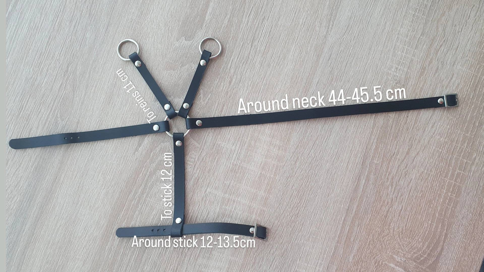 Martingale Panduro Pour Cheval à Bâton - Avec Barre Avant - Marron - Accessoire Jeu Équestre