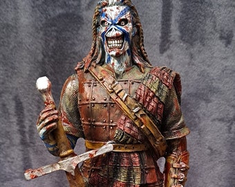 Iron Maiden Inspired Eddie Figure The Clansman. 7 Inch Handpainted Resin Figurine with Sword and Base. Made to Order Statue Freedom New