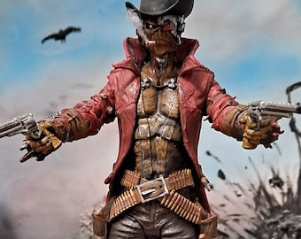 Iron Maiden Custom Eddie FIGURE Stranger Strange Land inspired 7" figurine. Handpainted action figure. Somewhere On Tour,  Make My Day! New