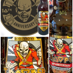 Iron Maiden Trooper Beer Tenth Anniversary 2023 Brand New Design Limited Edition Label Robinson's Brewery 2 UK bottles Sent Worldwide image 5