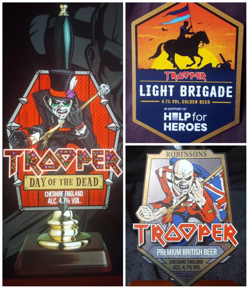 Iron Maiden Trooper Beer Pump Clip 