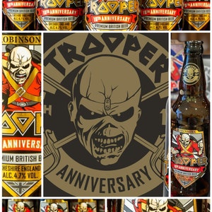 Iron Maiden Trooper Beer Tenth Anniversary 2023 Brand New Design Limited Edition Label Robinson's Brewery 2 UK bottles Sent Worldwide image 8