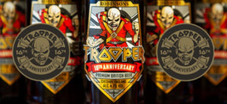 Iron Maiden Trooper Beer Tenth Anniversary 2023 Brand New Design Limited Edition Label Robinson's Brewery 2 UK bottles Sent Worldwide image 6