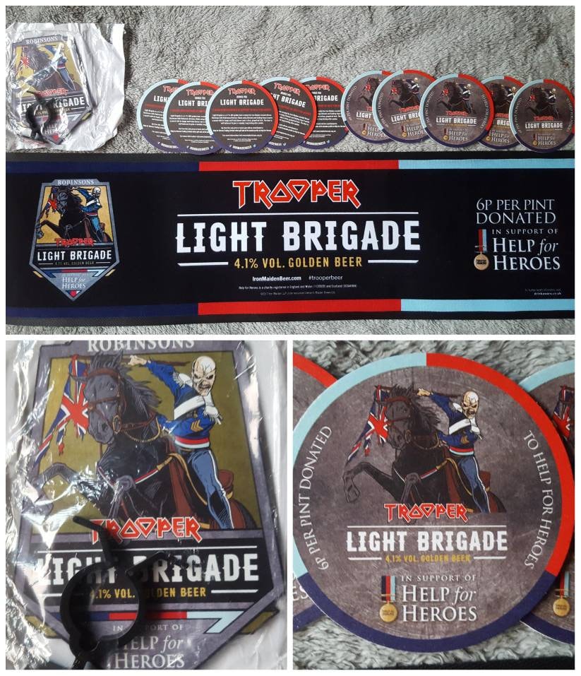 Beer Mats & Coasters 9 X Robinsons Trooper Iron Maiden Beer Mat