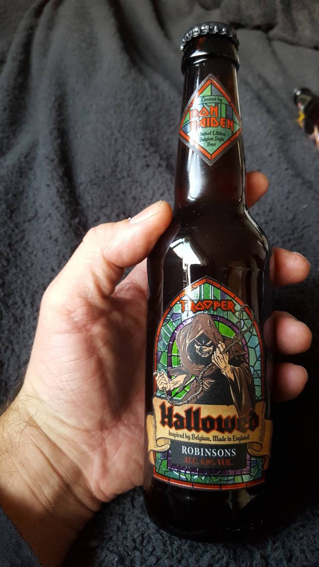 Iron Maiden Trooper Beer. Hallowed Limited Edition Beer Bottle. New Gift Set for Limited Time