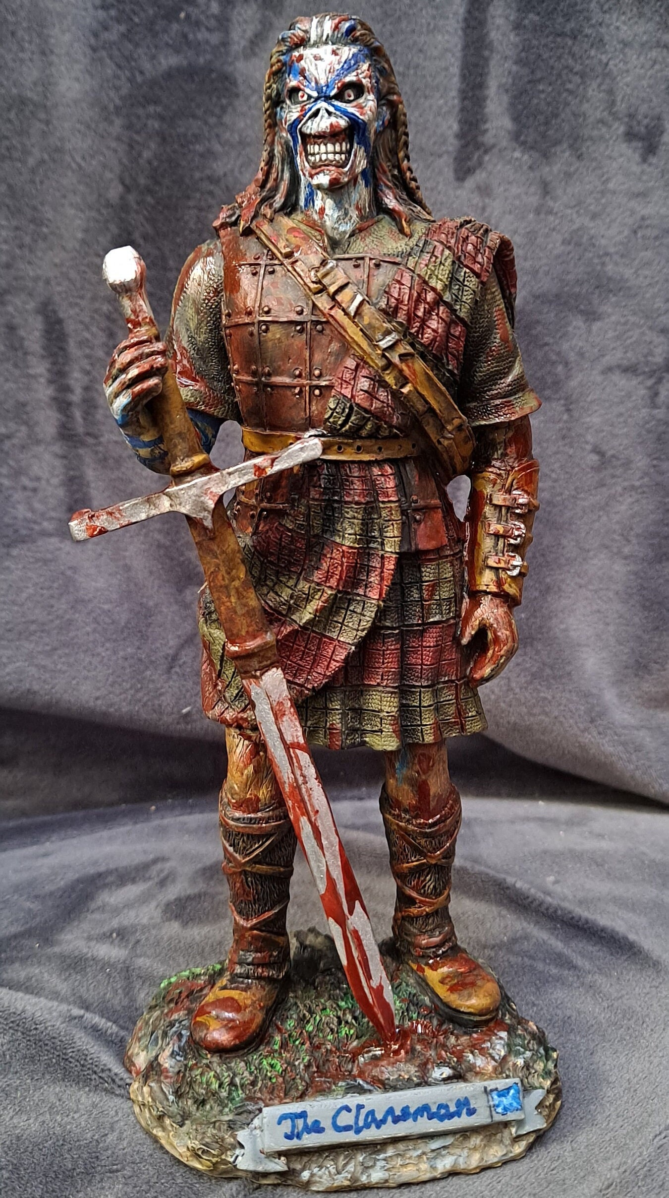 Iron Maiden Inspired Eddie Figure the Clansman. 7 Inch Resin