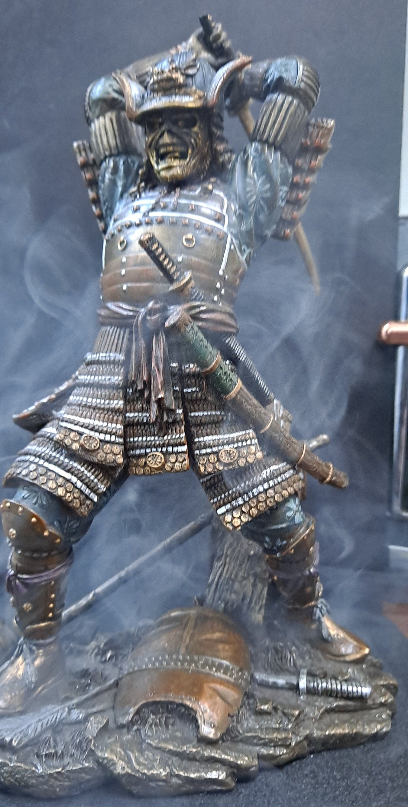 Iron Maiden Eddie Samurai Warrior Figure. Trooper Beer Sun and