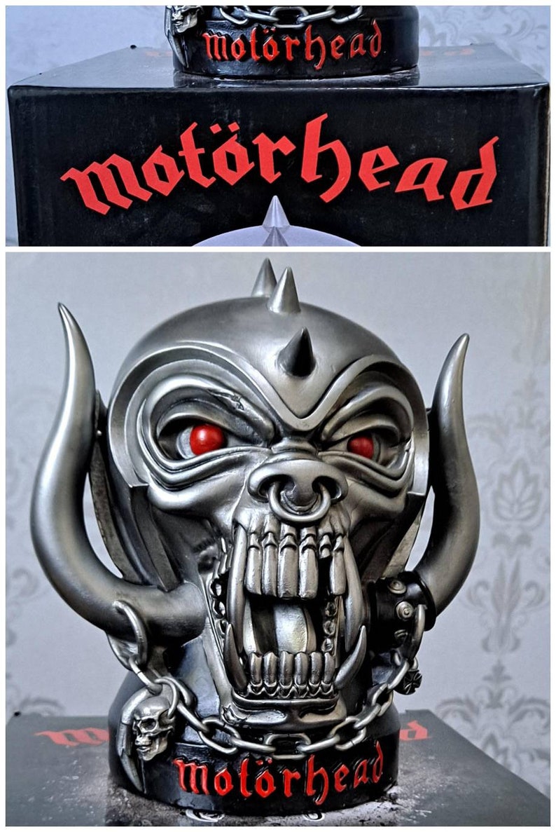 Motorhead Official Merchandise Warpig Snaggletooth Figurine, Bust. Stunning Detailed Figure. Stash Box. Display Box. Lemmy image 2