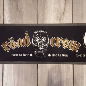 Motorhead Original Official Road Crew Beer Bar Runner. Heavy Metal Music. Lemmy. Rock N Roll. Brand New. Bar Mat. Trooper Beer. Music Gifts