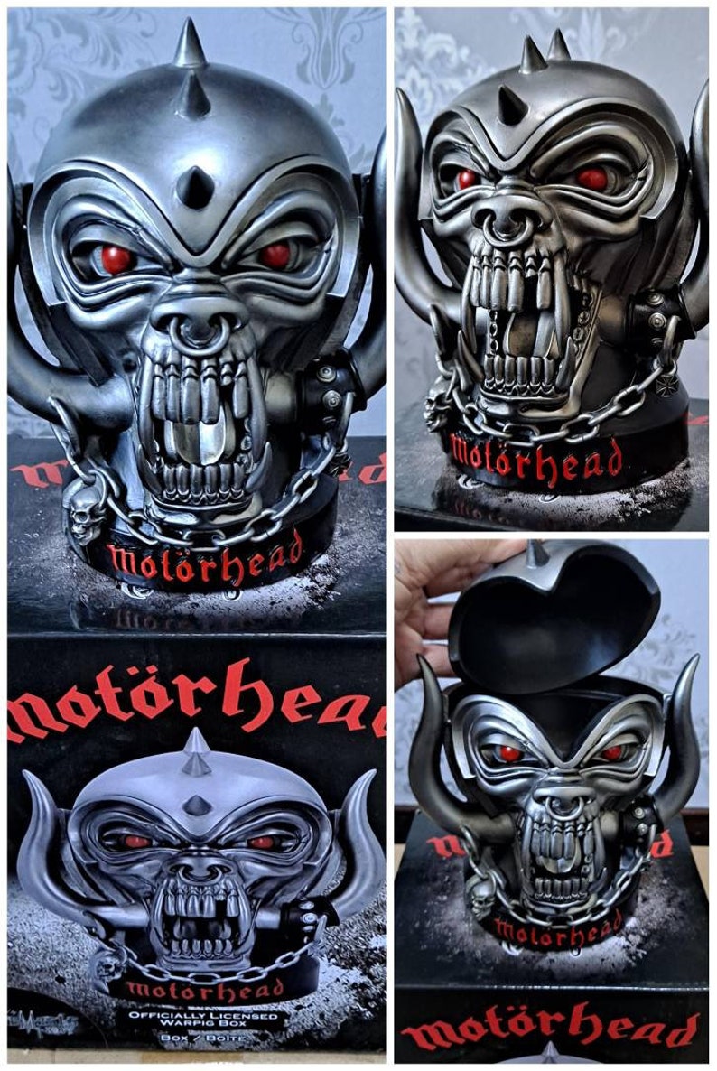 Motorhead Official Merchandise Warpig Snaggletooth Figurine, Bust. Stunning Detailed Figure. Stash Box. Display Box. Lemmy image 4