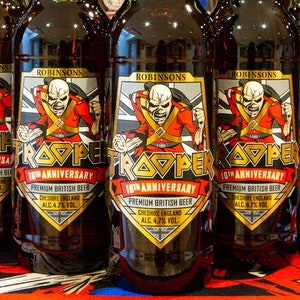 Iron Maiden Trooper Beer Tenth Anniversary 2023 Brand New Design Limited Edition Label Robinson's Brewery 2 UK bottles Sent Worldwide image 10