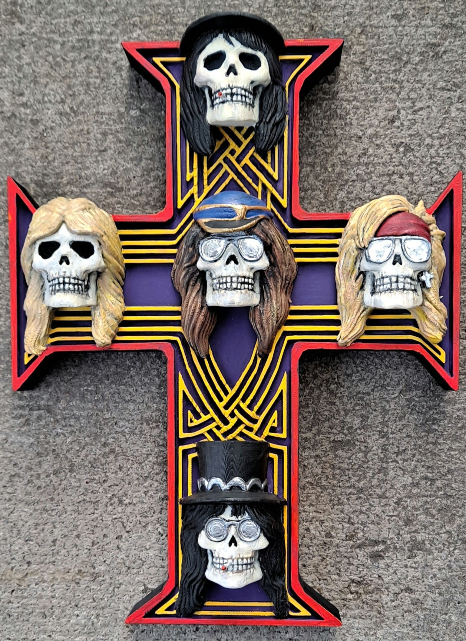 Guns N Roses Appetite for Destruction Skulls Cross Figure