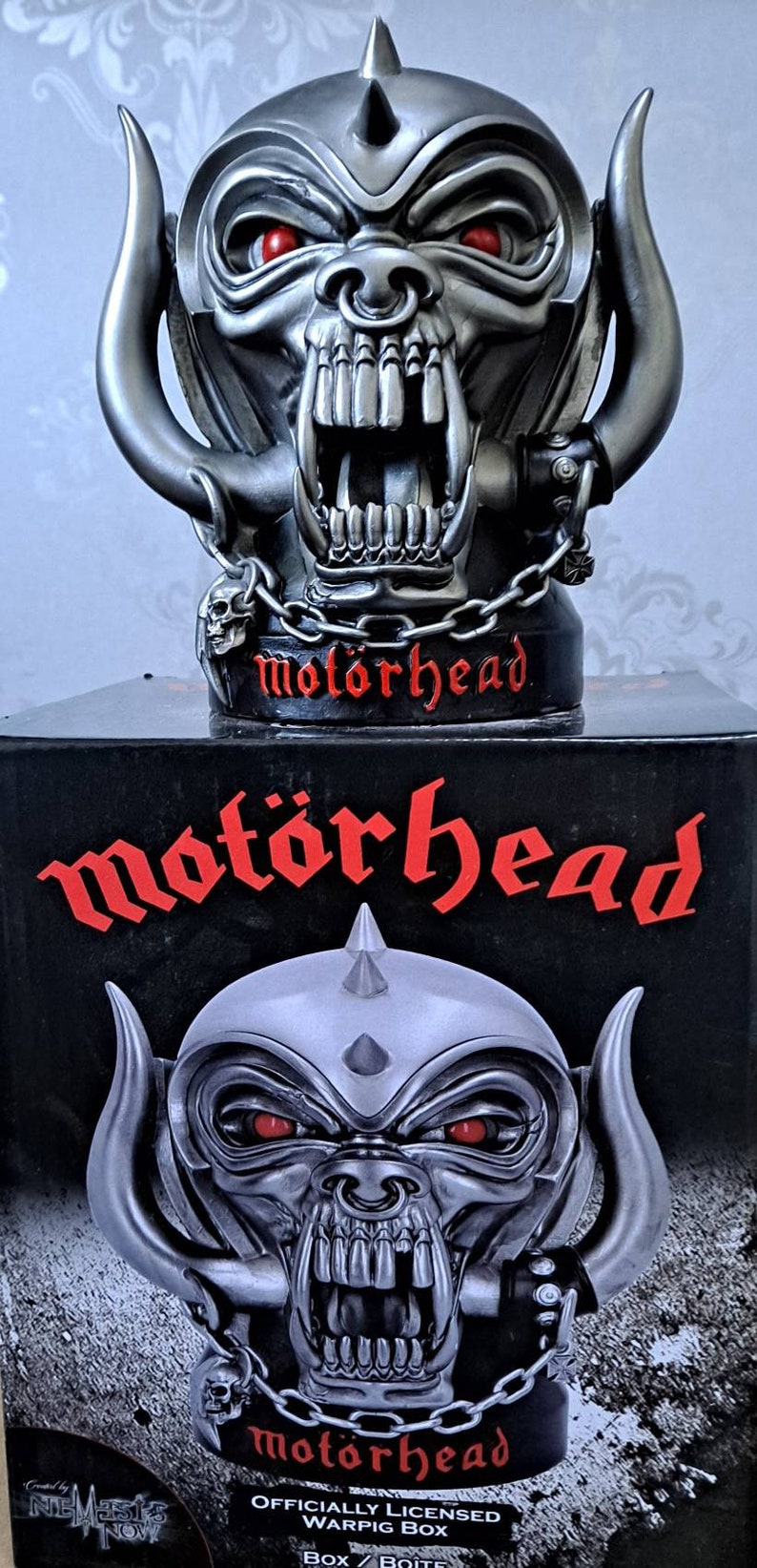 Motorhead Official Merchandise Warpig Snaggletooth Figurine, Bust. Stunning Detailed Figure. Stash Box. Display Box. Lemmy image 6