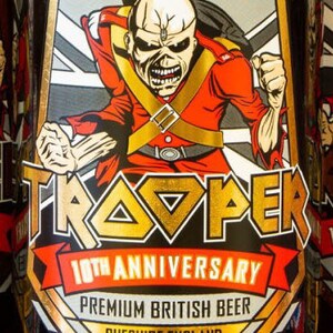 Iron Maiden Trooper Beer Tenth Anniversary 2023 Brand New Design Limited Edition Label Robinson's Brewery 2 UK bottles Sent Worldwide image 1