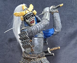 Maglietta Unisex Iron Maiden Rock Off | Samurai Graphic | Ufficiale Cotone | Medium