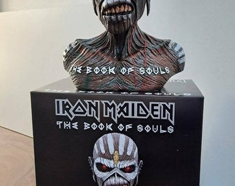 Iron Maiden Official Book of Souls Figure Bust Statue Hidden Box Eddie Figurine Keys Stash Heavy Metal Metallica Music Gift New Bar Display