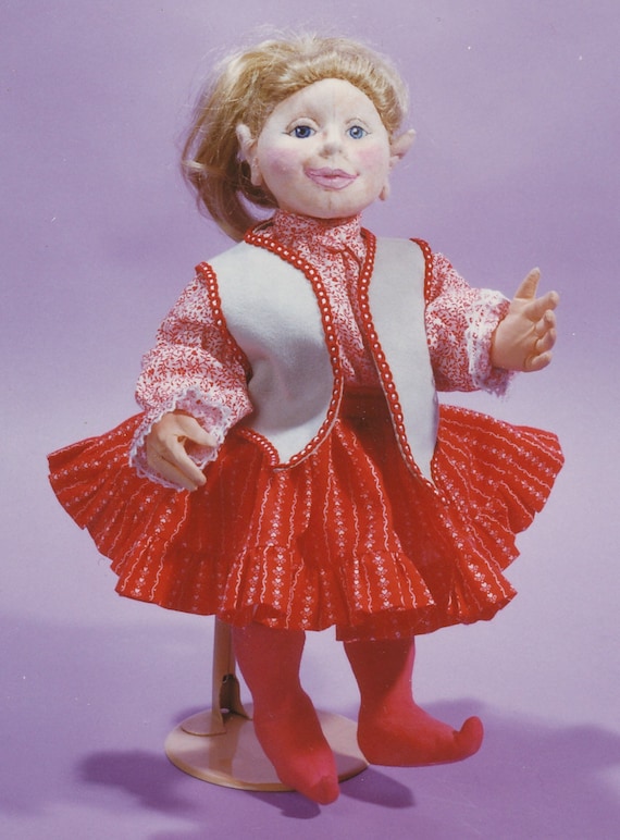 *NEW* CLOTH ART DOLL PATTERN /"OLD FRIENDS KEEP YOU SANE!/" PAPER