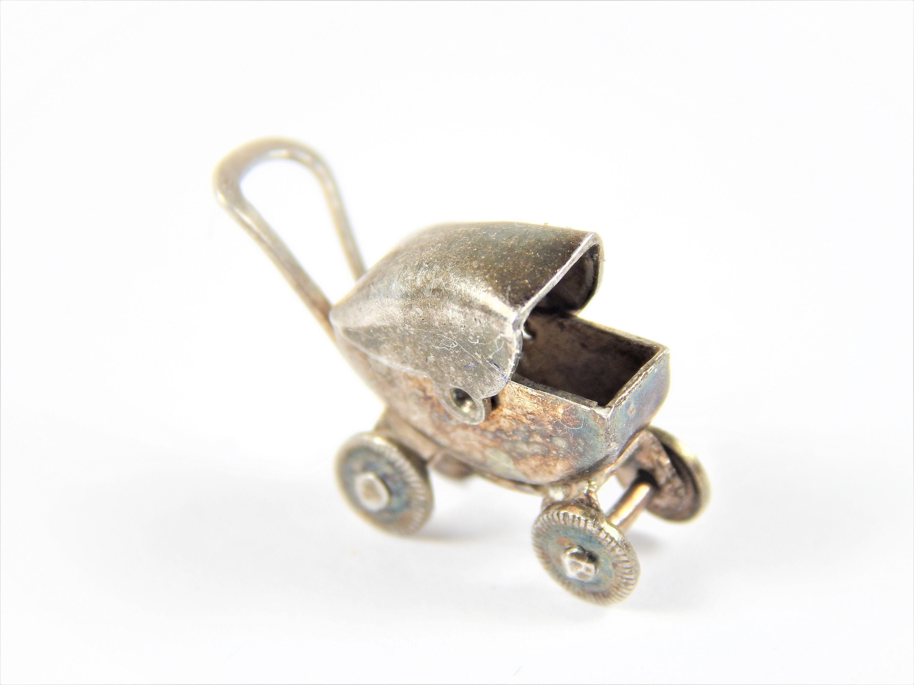 silver baby stroller