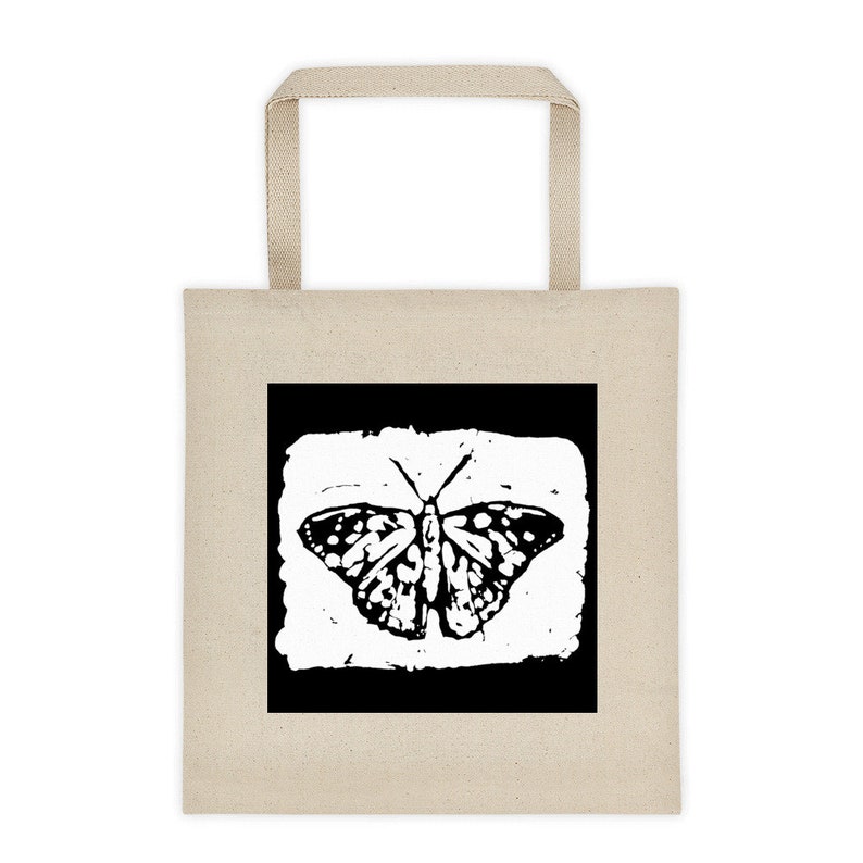 butterfly canvas tote bag